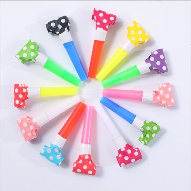 Random Color Blowing Dragon Whistle, 10pcs Party Blower Noisemakers, Funny Party Blowouts, Kids' Gifts for Festival, Party Supply for Kindergarten Children Toy