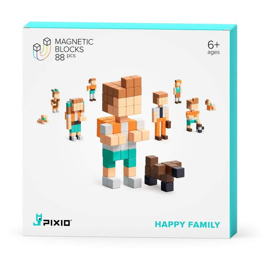 PIXIO Happy Family - 88 Magnetic Blocks, magic cubes