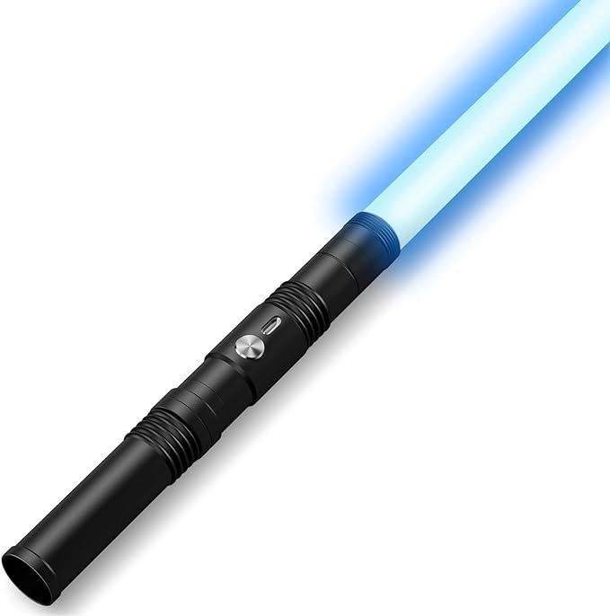 Lightsabers,Heavy Dueling Lightsabers with RGB 14 Colors, 2-in-1 Rechargeable Double Bladed Light Sabers for Adults Kids Cosplay Halloween, Birthday Gift