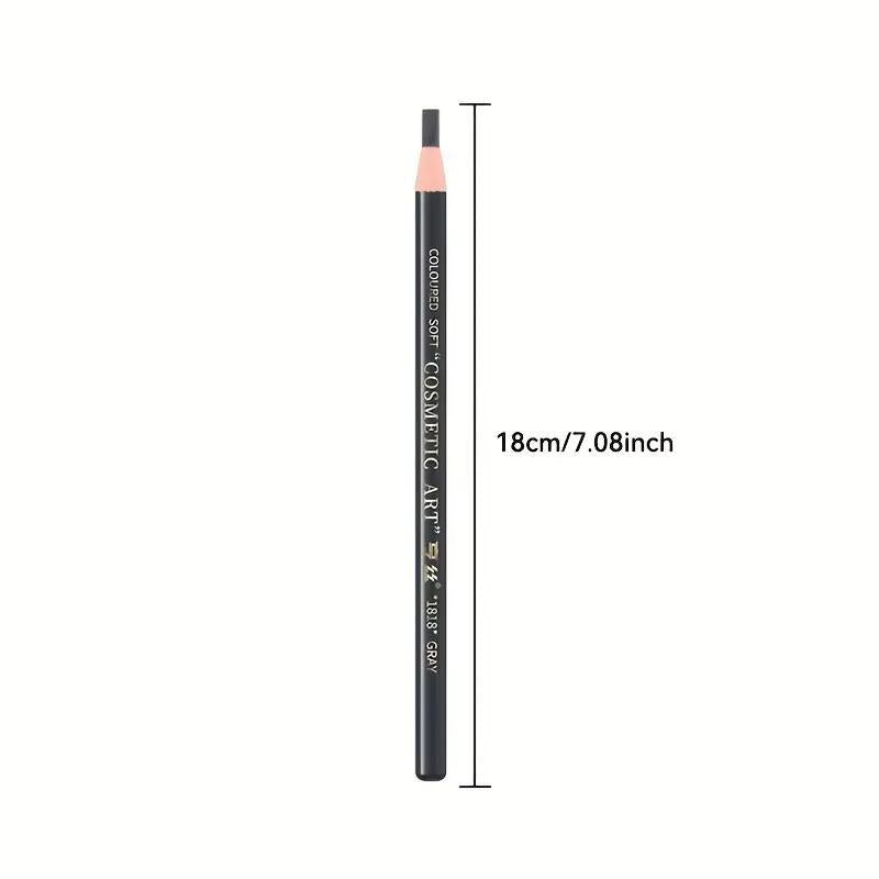 Music Festival Makeup Waterproof Wooden Hard Core Eyebrow Pencil, Long Lasting Eye Brow Pencil, Brow Styling Pen, High Pigmented Brow Shading & Filling Pencil