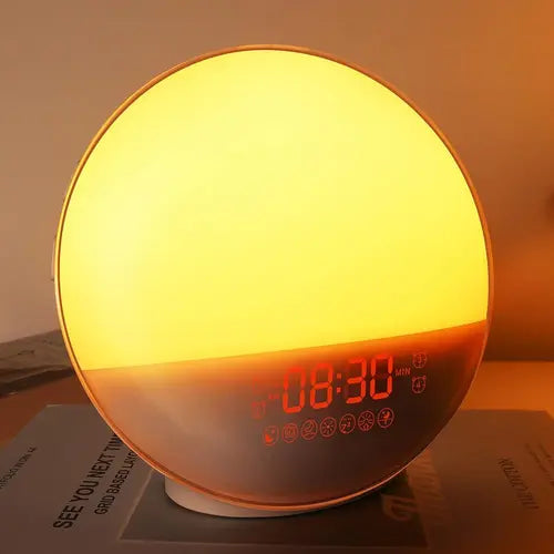 Dekala Sunrise Alarm Clock for Heavy Sleepers, Wake Up Light with Sunrise Simulation, Dual Alarms & Natural Sounds,FM Radio, Night Light for Bedroom