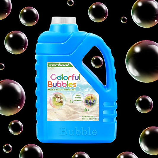 Christmas Gift for Kids Zerhunt Bubble Solution Refill 33.8 OZ: Bubble Concentrate Solution for Bubble Machine| Bubble Solution Refill for Giant Bubble Wand, Bubble Gun Blower, Birthday Party Favors Wedding