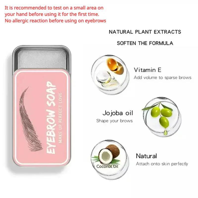 Summer Music Festival Makeup,Eyebrow Soap & Gel Wax, Excellent Eyebrow Styling Wax, Long-lasting Waterproof Eyebrow Styling Soap, Eyebrow Makeup Cosmetic Tool for Women