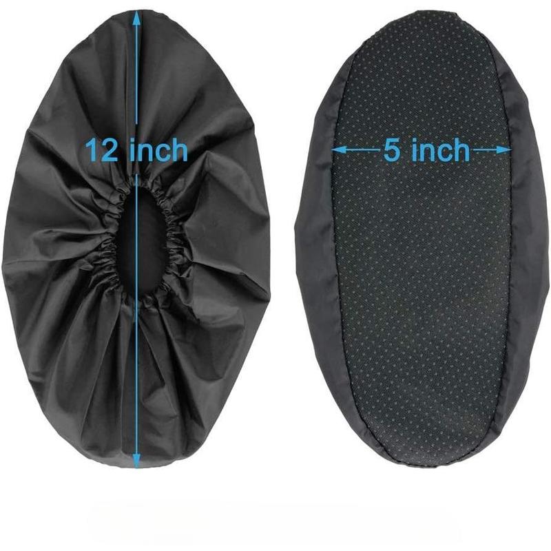 Reusable Boot & Shoe Covers Water Resistant Non Skid and Washable for Real Estate Contractors to Keep Floors Carpets Footwear and Rooms Clean - 2 Pairs (Medium, Black) Disposable