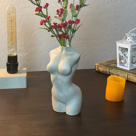 Best Seller Female body vase, Feminism, Vases for flowers , Vase Filler, Home Gifts, Flower Vase, Goddess Statue, Vases Decors, Unique Gift for her, Round, Body Positivity, Recycled materials Modern Flower White Glaze