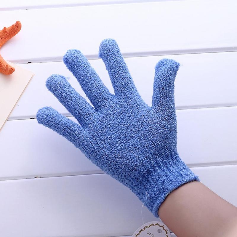 2pcs Nylon Soft Abrasive Resistant Household Cleaning Glove, Back Scrubber Bath Glove, Bathroom Supplies