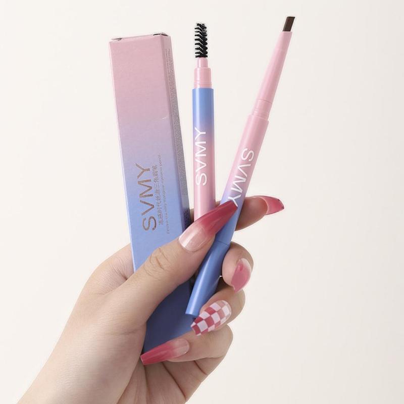 Double-ended Eyebrow Pencil with Styling Brush, 1 Count Waterproof And Long Lasting Eyebrow Pencil, Daily Use Eyebrow Makeup Tool