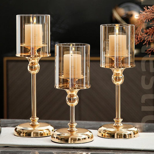 Luxury Candle Holder without Candle for Room Decor, 1 Count Metal Candlestick, Decorative Ornament for Home Party Wedding, Gifts for Girlfriend