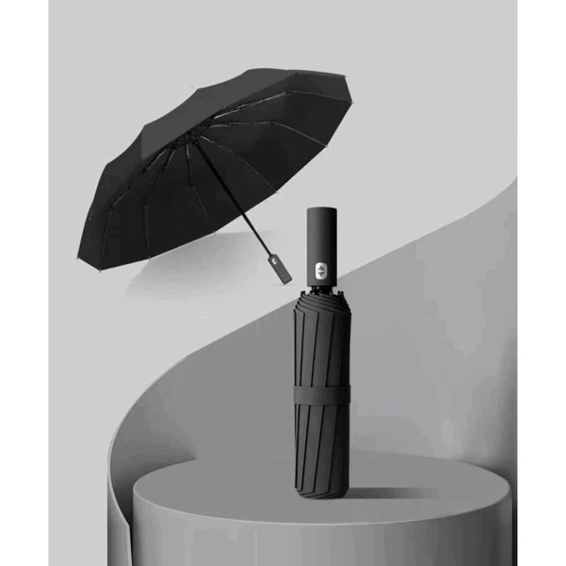 1pc Fully Automatic 24-rib Windproof & Rainproof Umbrella, Sunshade & Uv Protection Easy To Carry Durable Umbrella Automatic