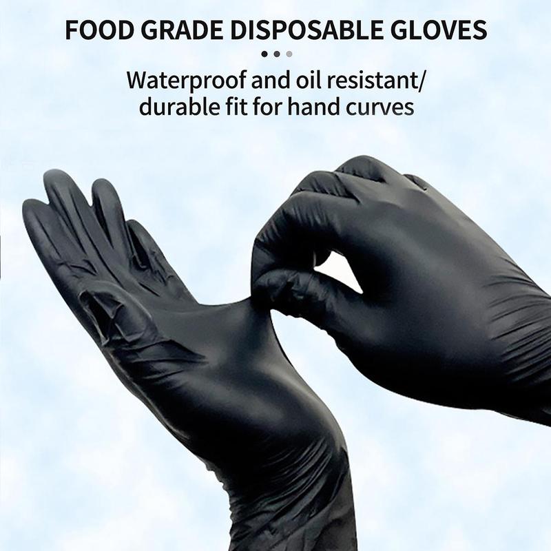 100pcs/box Disposable Thickened & Durable Nitrile Gloves, Multipurpose Oil-proof Work Gloves, Suitable for Mechanical Manufacturing, Food Processing