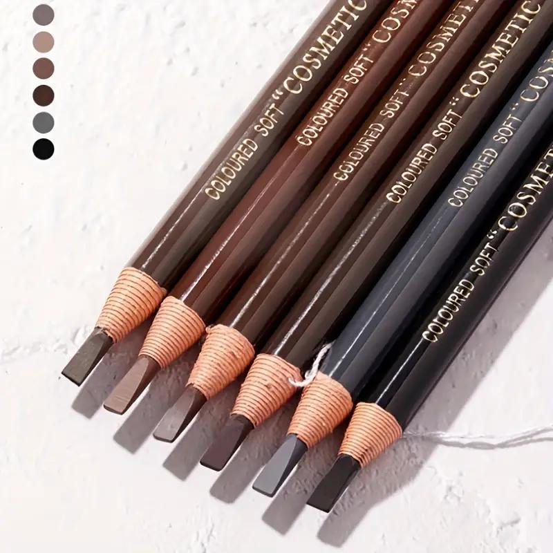 Music Festival Makeup Waterproof Wooden Hard Core Eyebrow Pencil, Long Lasting Eye Brow Pencil, Brow Styling Pen, High Pigmented Brow Shading & Filling Pencil