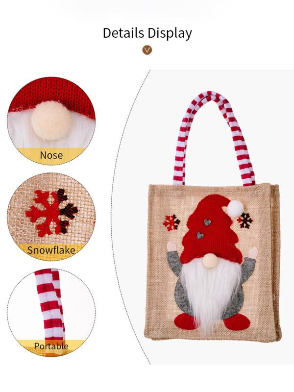 Cute Christmas Pattern Candy Bag, Creative Design Casual Gift Bag for Kids & Adults, Perfect Bag for Party, Casual Trendy Versatile High-quality Bag for Daily Use