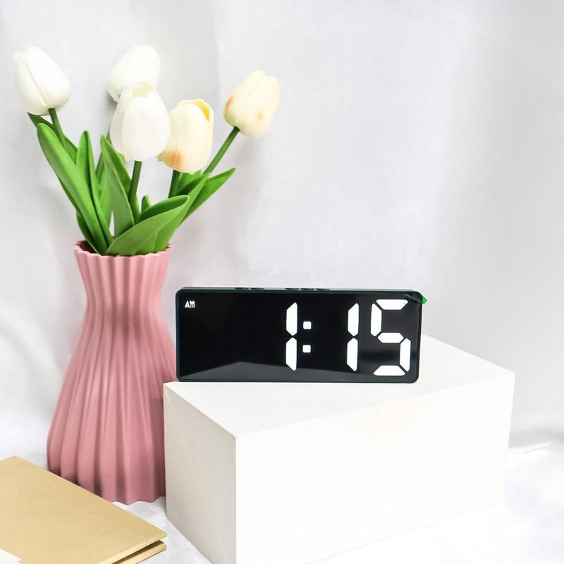 Simple LED Electronic Alarm Clock, USB & Battery Powered Digital Clock with Temperature Display (without Battery), Home Decor for Bedroom, Living Room, Office