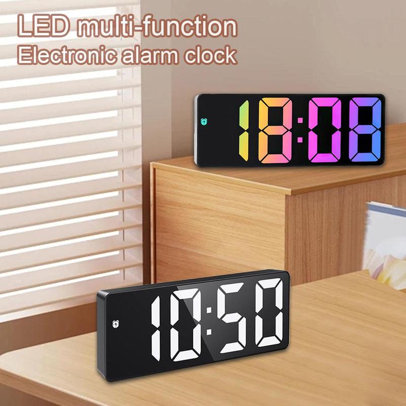 LED Multifunctional Electronic Alarm Clock, Battery/USB Required Creative Simple Digital Clock, Bedside Clock for Home Bedroom Dormitory