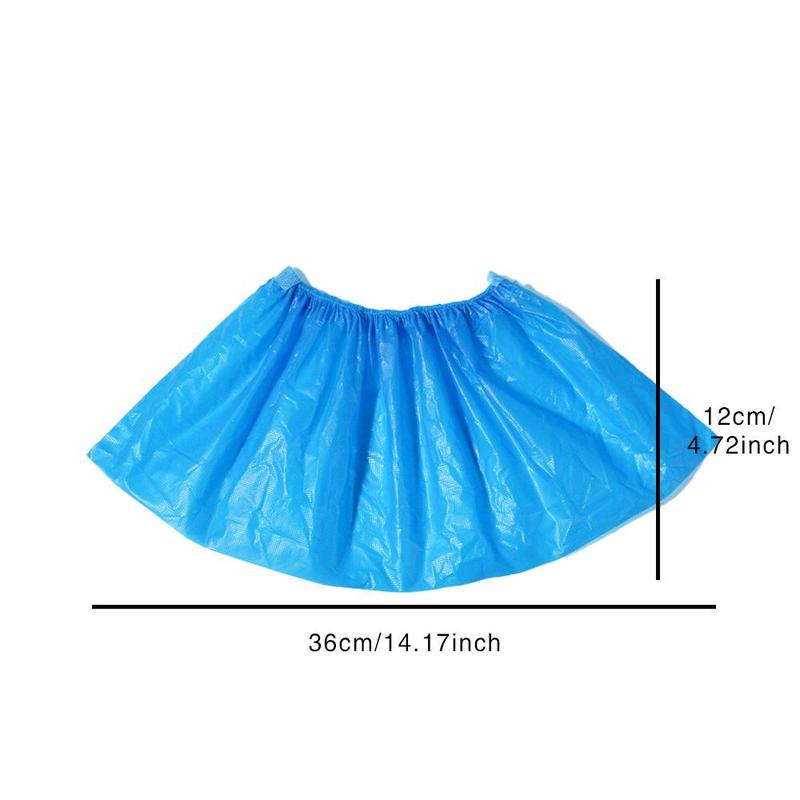 50pcs Plastic Disposable Shoe Cover, Slip Resistant Durable Shoe Cover, Waterproof Boot Cover, Home Care Supplies