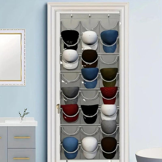 24-grid Hat Storage Bag, Hat Organizer Storage, Multifunctional Hat Storage Bag, Home Organizer Storage for Closet, Wardrobe, Unique Furniture for Bedroom,  Storage Organizer, Room Accessories