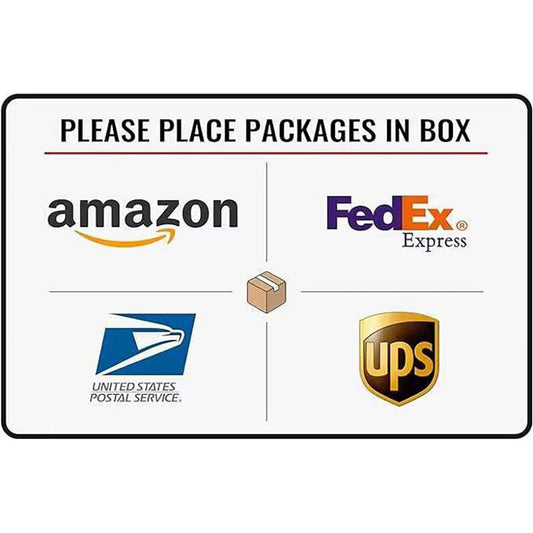 Please Place Packages in Box Delivery Sign for Outdoor Use 12 x 8 Inch Decor