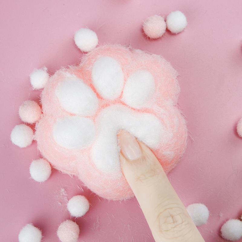 [New Arrival ] Blue & Pink 2 Pack Taba Squishy Cat Paw Stress Relief toy Fidget toy Novelty Gifts For Kids And Adult Handmade Gift ricecakesquishy stressball glassslime ogslimes relax toy crunch slime silent fidgettoys