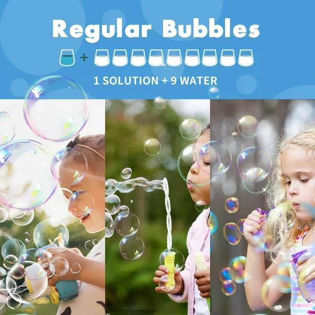 Bubble Concentrated Solution, 1 L/ 33.8 OZ Bubble Refill Solution Up to 2.5 Gallon for Kids Bubble Machine, Giant Bubble Wand, Bubble Gun Blower