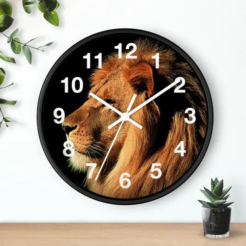 Lion Wall Clock - Silent Operating Analog Timepiece | King of the Jungle Clock | Shop Now!