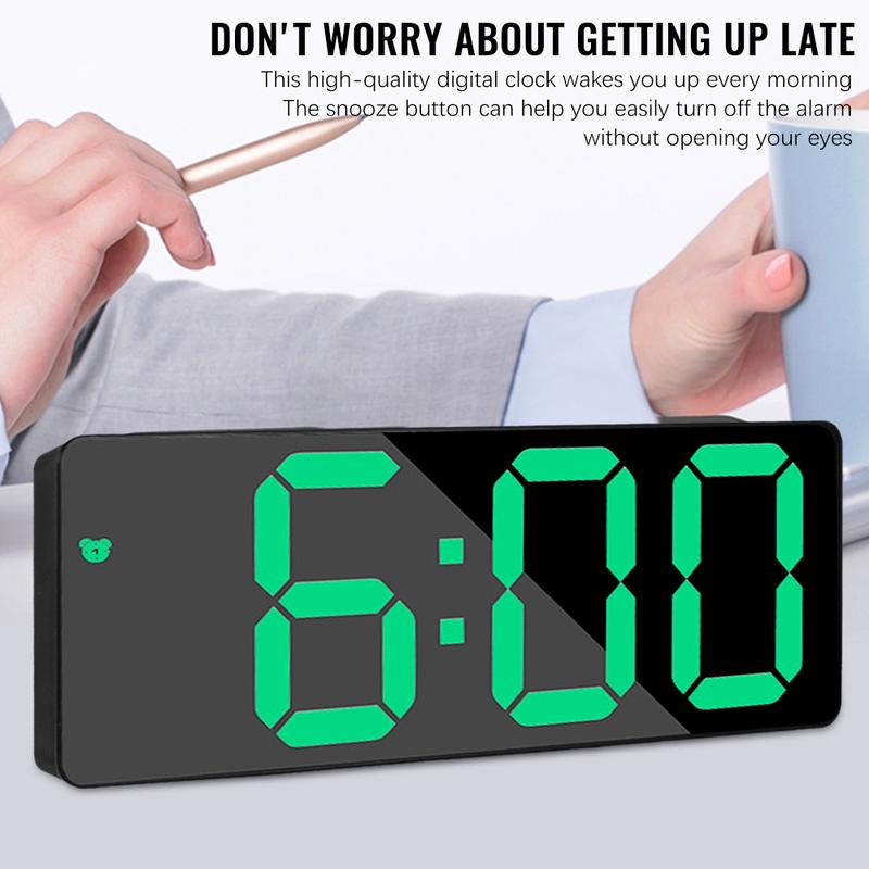 Digital Alarm Clock Smart LED Travel Alarm Clocks with Snooze Button Brightness Adjustable Birthday Gifts for Kids