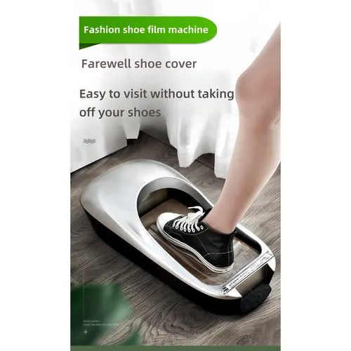 Automatic Shoe Cover dispenser - "Slip-Resistant Shoe Cover Disposable" for safe indoor environments, available in two styles of white and silver, fits all sizes Plastic Colorful Personal shoecover machine