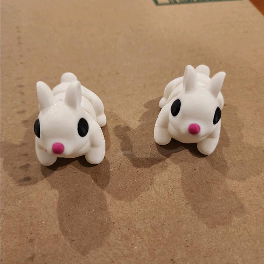 3d printed white rabbit decorative figurine