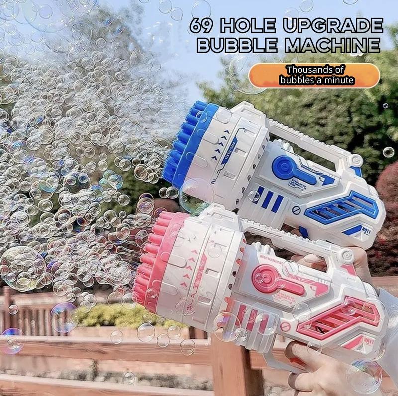 New Bubble Machine, Color Bubble Machine,69 Hole Bubble Machine, Ideal For Ages 1-12, And a Rechargeable  With Lights, Music, And Leak-Proof Design, Perfect For Birthdays And Outdoor Fun