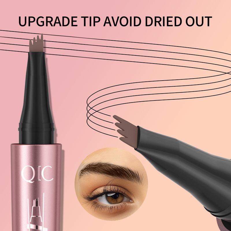 4-fork Eyebrow Pencil, Long Lasting Eyebrow Pencil, Brow Styling Brush, High Pigmented Brow Shading and Filling Pencil, Makeup Tool, Easy To Apply