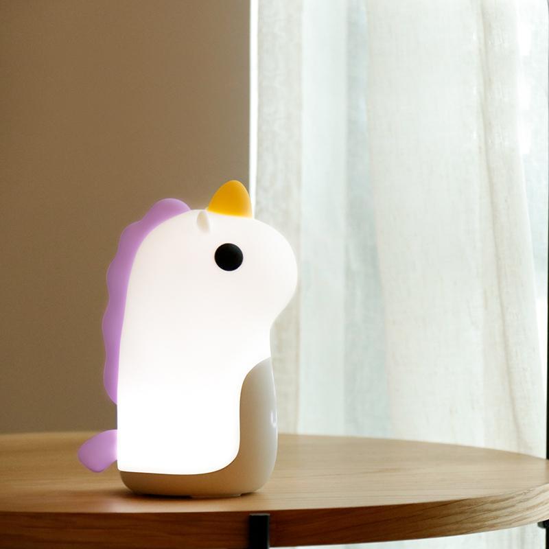 Cute Unicorn Design Night Light, Rechargeable Alarm Clock Night Light for Bedroom, Kids Room, Student Dormitory, Mean Girls Decorations