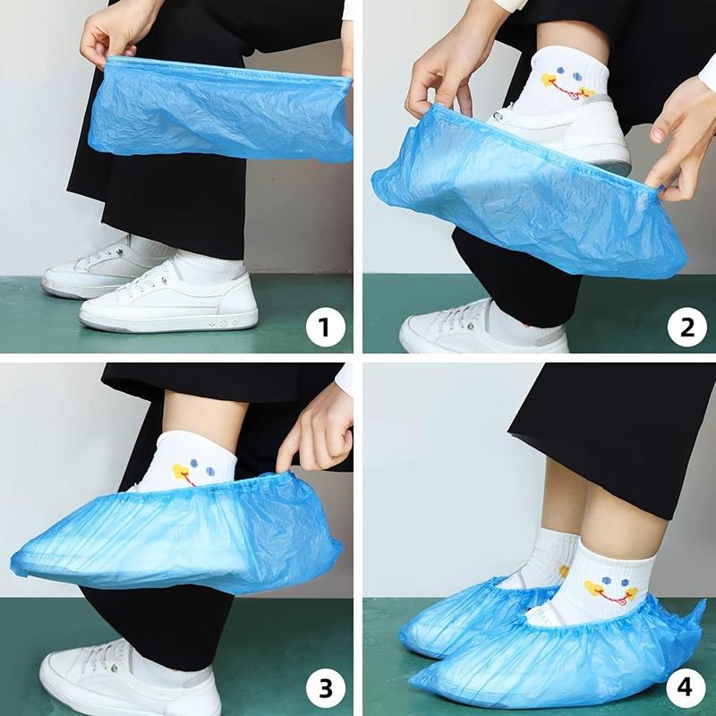 Disposable Plastic Shoe Cover, 30/60/100pcs Outdoor Rain Over Shoe Cover, Waterproof Durable Shoe Cover for Indoor Outdoor Cycling