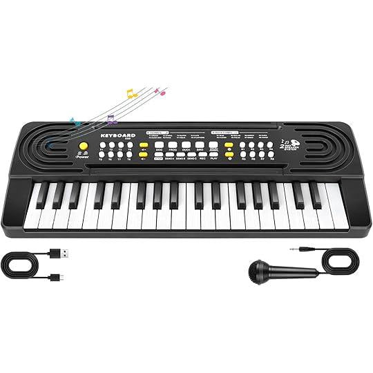 Kids Toy Piano Keyboard for Kids Music Toys for 3+ Year Old Electronic Keyboard Piano for Beginners Kids Piano With Microphone Toys for 3 4 5 6 7 8 Year Old Boys Girls Gifts Ages 3-8