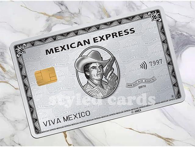 Mexican Express Credit Card Sticker, Debit Card Skin, Credit Card Skin Cover - Stylish Card Stickers for Debit Cards Credit Cards - Durable Card Cover (Silver Chalino Sanchez)