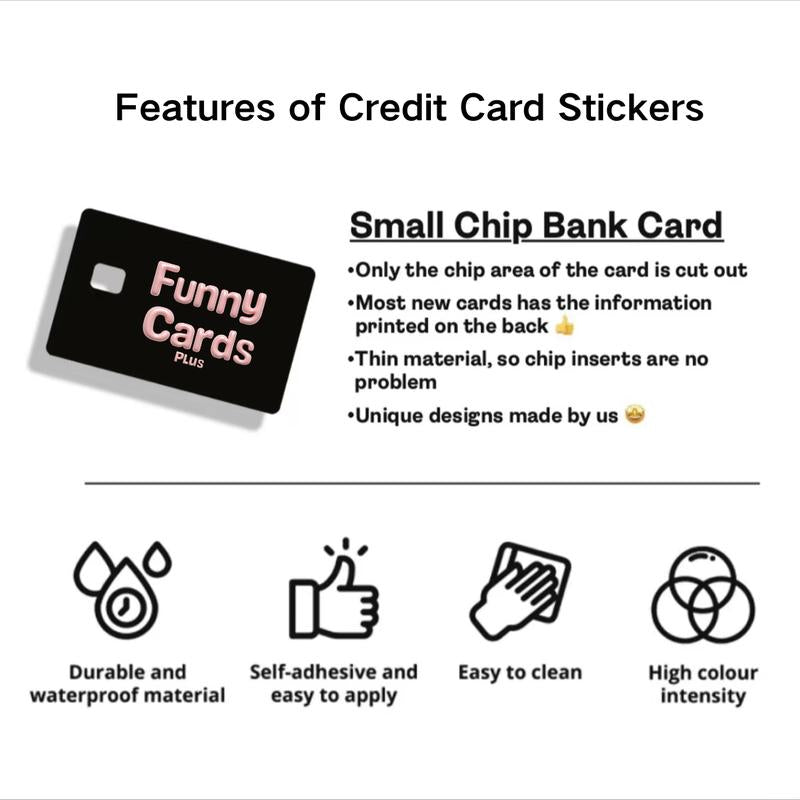 Funny Joe dirt Food Coupon Credit Card Stickers, Customized, Durable and Scratch Resistant