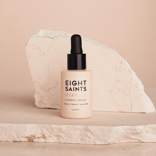 Eight Saints Skincare Seeking C Vitamin C Serum For Face, Anti Aging Face Serum, Hyaluronic Acid, Vitamin E, Organic Aloe Vera and Jojoba Oil, Hydrating & Brightening Serum for Dark Spots, Fine Lines and Wrinkles, 1 oz