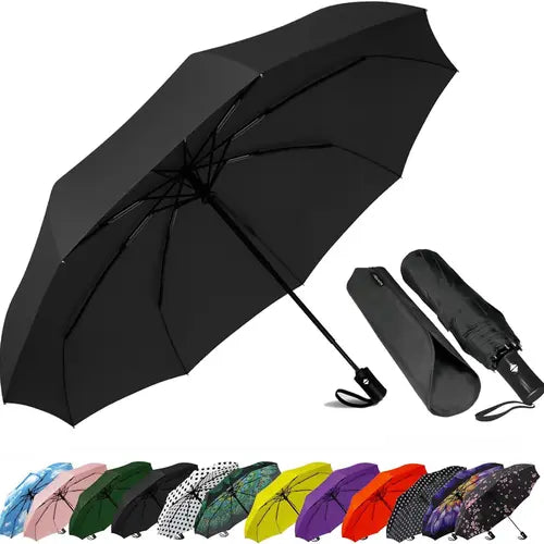 Windproof Travel Compact Umbrella-Automatic Umbrellas for Rain-Compact Folding Umbrella, Travel Umbrella Compact, Small Portable Windproof Umbrellas for Men Women Teenage Waterproof Lightweight