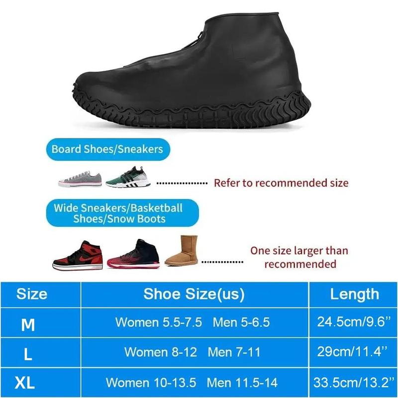 Silicone Shoe Covers, 1 Pair Non Slip Shoe Covers for Men & Women, Shoe Accessories for Outdoor Activities