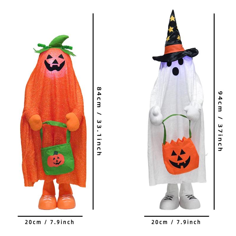 Ghost Design Halloween Decoration, 1 Count Cute Ghost with LED Light, Halloween Decorations for Home Party (Battery Required, without Battery), Fall Gifts