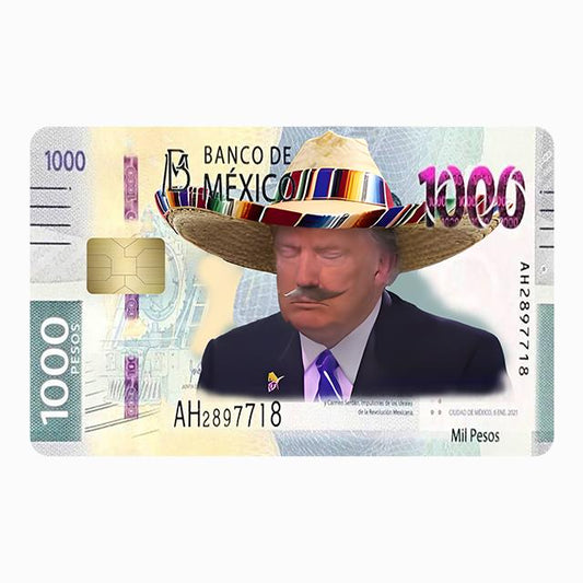 trump 1000 bellete debit card sticker