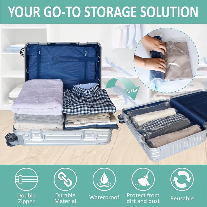 [Limited Time Sale]20 Pcs Vacuum Storage Bags with Electric Air Pump for Clothing, Comforters, Pillows, Towel, Blanket Storage, Bedding, Travel, Closet