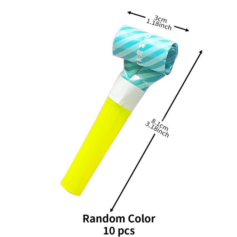 Random Color Blowing Dragon Whistle, 10pcs Party Blower Noisemakers, Funny Party Blowouts, Kids' Gifts for Festival, Party Supply for Kindergarten Children Toy