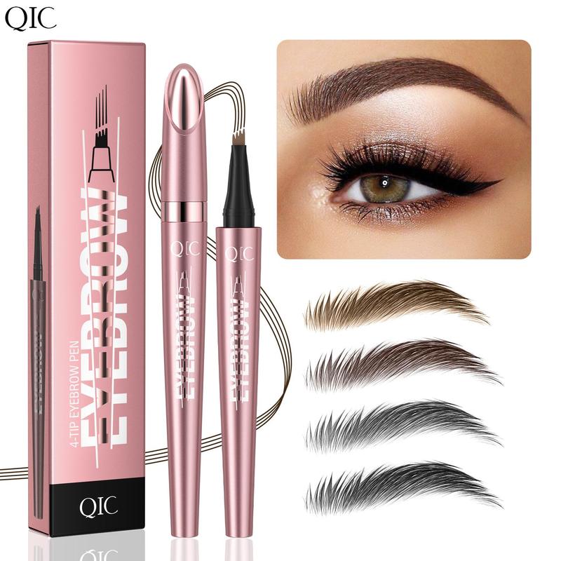 4-fork Eyebrow Pencil, Long Lasting Eyebrow Pencil, Brow Styling Brush, High Pigmented Brow Shading and Filling Pencil, Makeup Tool, Easy To Apply