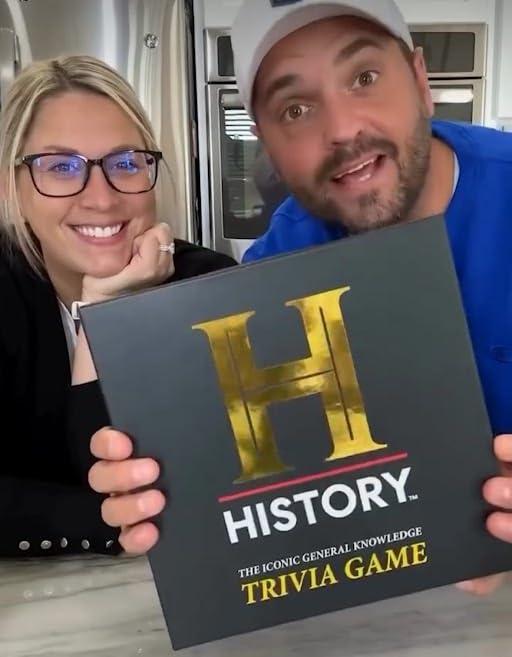 HISTORY Channel Trivia Board Game Deluxe Edition with 80s & 90s Expansion Pack - 2400+ General Knowledge Questions. Fun Party Card Game for Adults, Family & Teens in The Pursuit of Trivial Knowledge