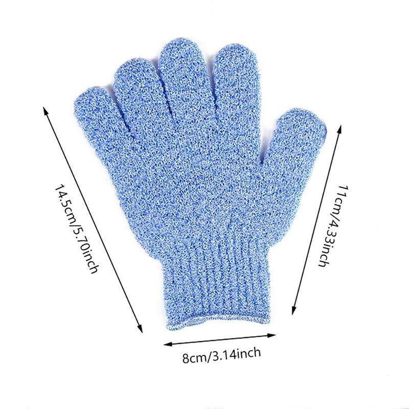 2pcs Nylon Soft Abrasive Resistant Household Cleaning Glove, Back Scrubber Bath Glove, Bathroom Supplies