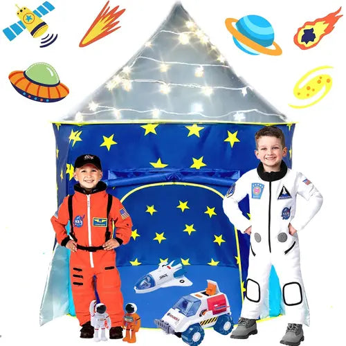 Pop Up Kids Play Tent | includes Star Lights & Carrying Case |, Children Indoor Castle Playhouse