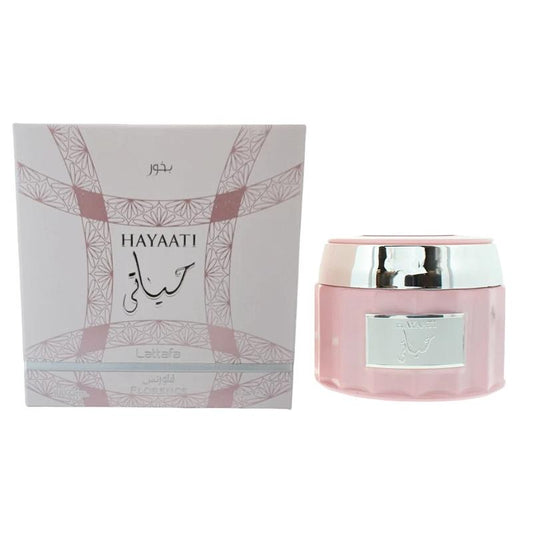 Lattafa Perfumes | Hayaati Florence Incense Jar - Bukhoor - 100 Grams | Relaxating Incense | Agarwood