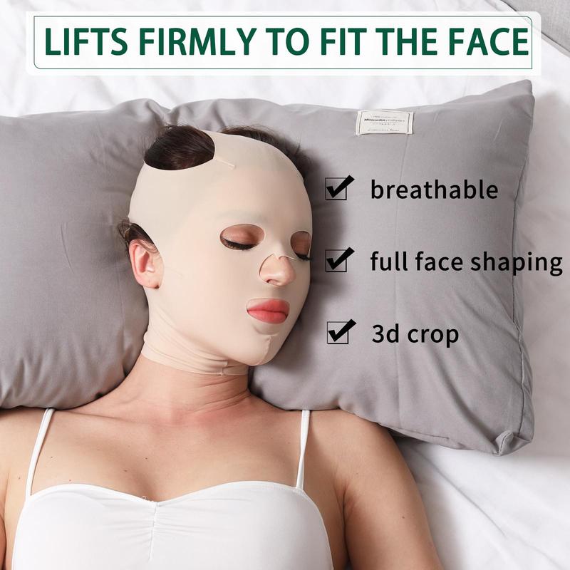 Adjustable Double Chin Reducer,  Full Face Lifting Bandage, Professional Skincare Tool for Men & Women