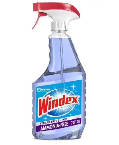 Windex Ammonia-Free Glass and Window Cleaner Spray Bottle, Bottle Made from  Recovered Coastal Plastic, Crystal Rain Scent, 23 Fl Oz Household