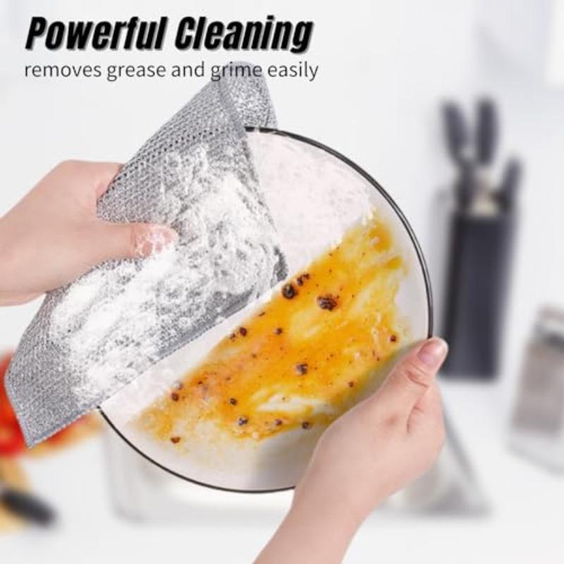 Multifunctional Dishwashing Cloth (10pcs), Reusable Scratch-resistant Dishwashing Rag, Kitchen Cleaning Supplies