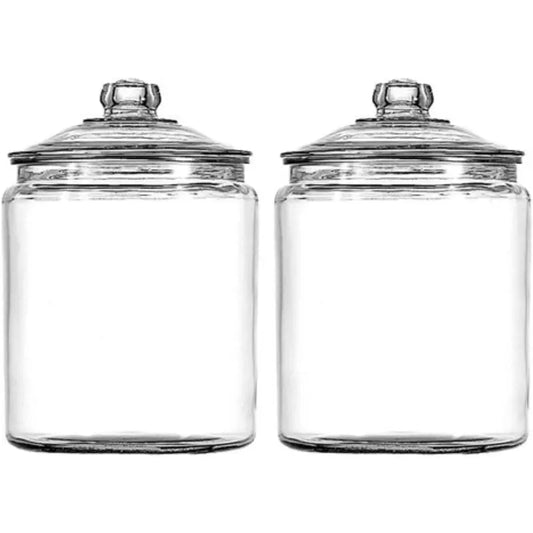 1 Gallon Glass Jar with Lid, Set of 2,Family Gifts,Family Gift,Nice Gift 2024 Bottles Tin